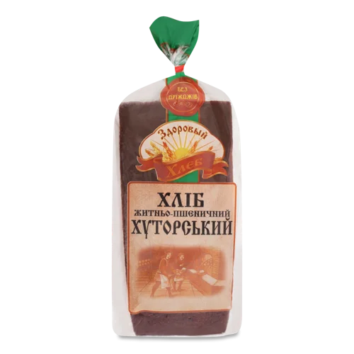 Хліб Житньо-Пшеничний Вищого Ґатунку Хуторський, 0.4 кг