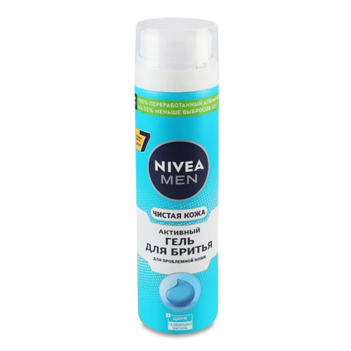 Гель для Гоління Чиста Шкіра Nivea Men, 200мл