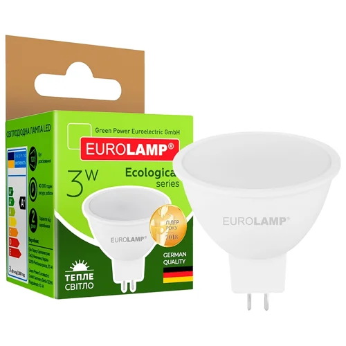 Лампа Eurolamp LED ЕКО D SMD MR16 3W 3000K GU5.3