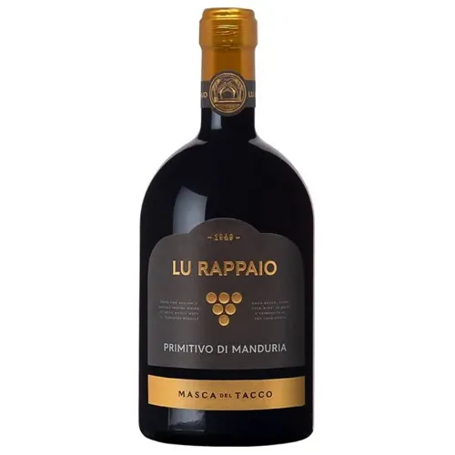 Вино Masca del Tacco Lu Rappaio Primitivo di Manduria DOP, червоне, напівсухе, 14%, 0,75л