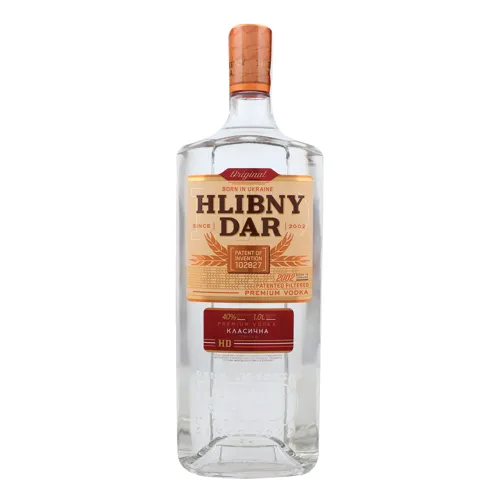 Горілка 1л 40% Класична Hlibny Dar пл