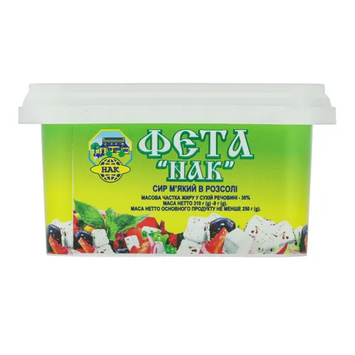 Сир 30% м'який в розсолі Фета НАК п/у 310г