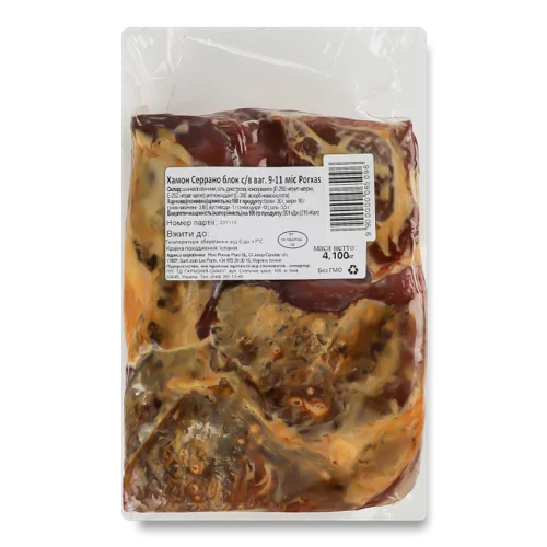 Хамон Серрано Porxas Сиров'ялене, 9-11 Міс, кг