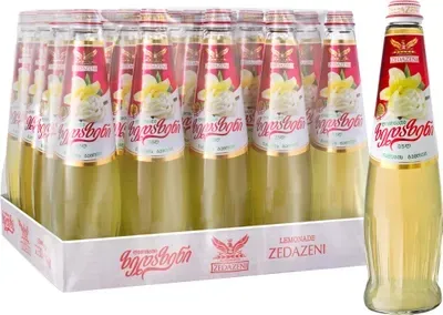 Упаковка грузинського лимонаду Zedazeni безалкогольний газований напій зі смаком Сливок 0.5л х 20 шт