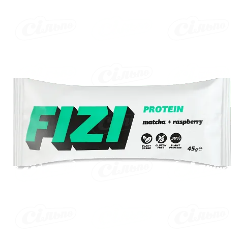 Батончик Fizi Matcha raspberry протеїновий, 45г