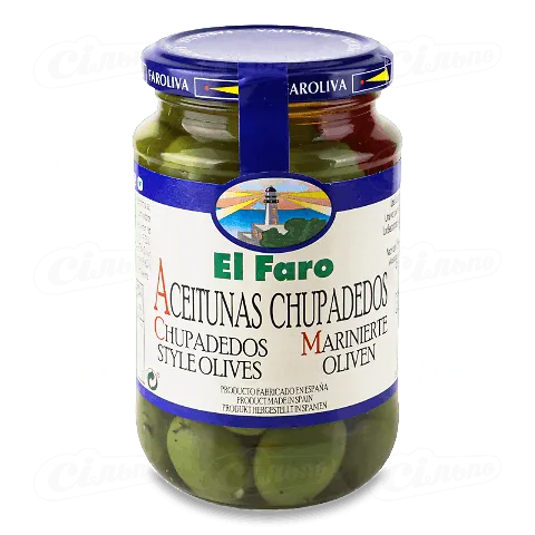 Оливки El Faro Chupadedos зелені, 350г