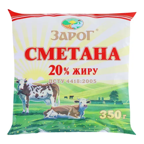 Сметана 20% ЗароГ м/у 350г