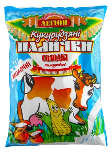 Палички кукурудзяні солодкі неглазуровані молочні Легіон м/у 50г
