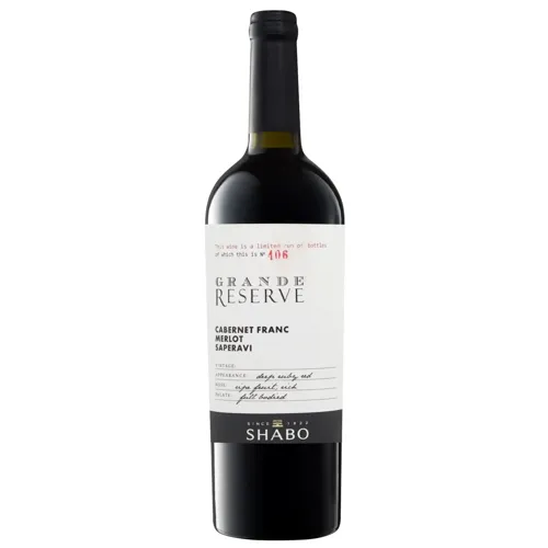 Вино Shabo Grande Reserve Каберне Фран-Мерло-Сапераві червоне сухе 14,4% 0,75л