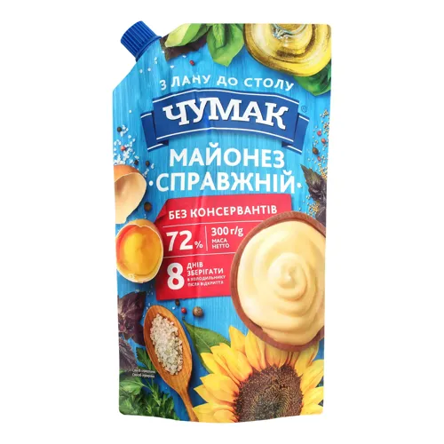 Майонез 72% Справжній Чумак д/п 300г