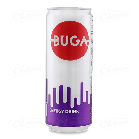 Напій енергетичний Buga з залізної банки, 0,33л