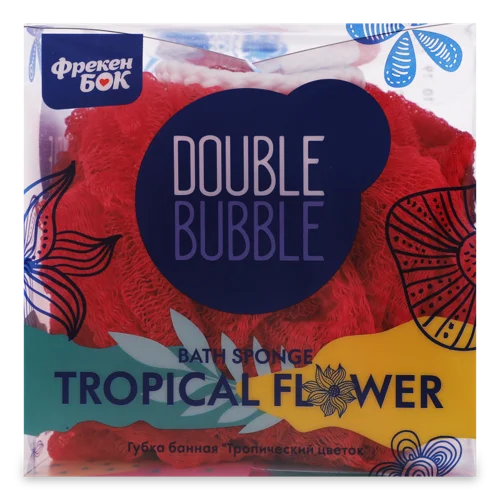 Губка Лазнева Tropical Flower Double Bubble, Фрекен Бок, 1 шт