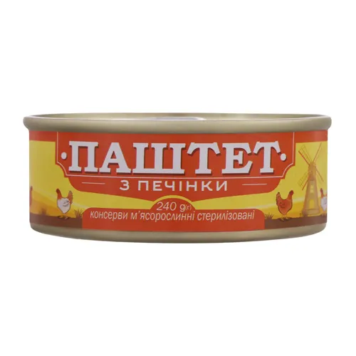 Паштет з печінки Онисс з залізній банці 240г
