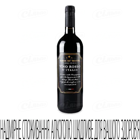 Вино Terre de' Mastri Rosso Vino d’Italia, 0,75л