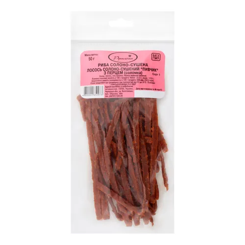 Лосось з перцем соломка Пивчик Русалочка сол/с м/у 50г