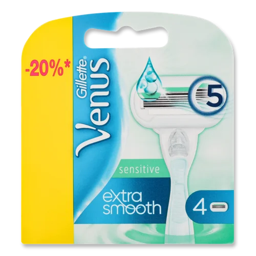 Касети Для Гоління Venus Sensitive Gillette 4шт, в/с