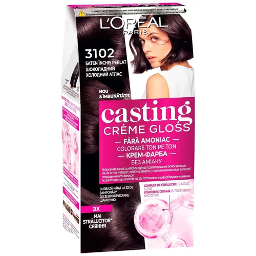 Крем-фарба для волосся L'oreal Paris Casting Creme Gloss 3102 Шоколадний холодний атлас