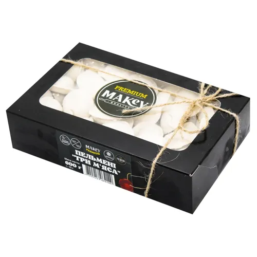 Пельмені Makey Premium Три м'яса 800г