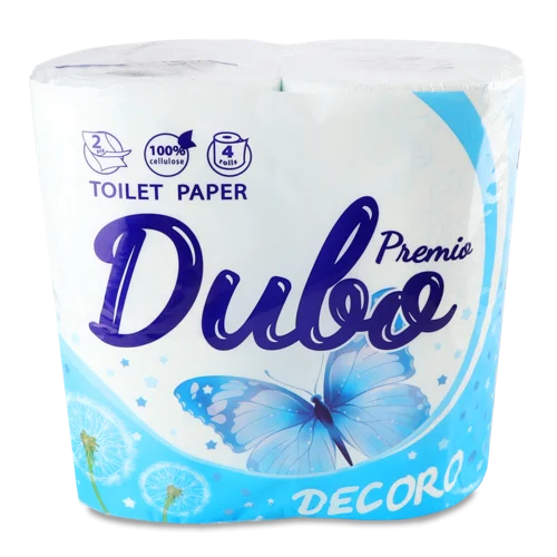 Туалетний Папір 2-Шаровий Blue Decoro Premio Диво, 4шт