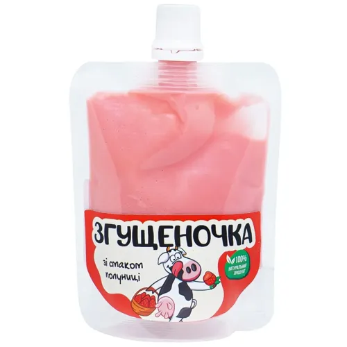 Згущене молоко Згущеночка зі смаком полуниці 120г