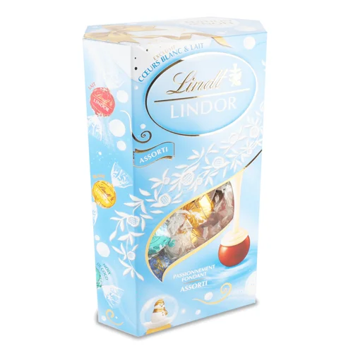 Цукерки Lindor Assorti Curs Blanc& Lait 337г