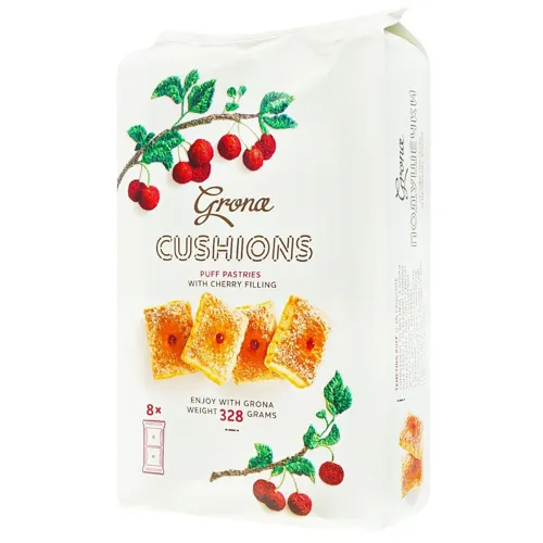 Печиво Grona Cushions з вишнею 328г