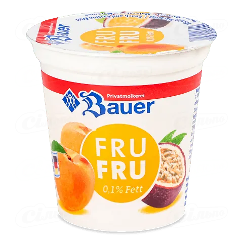 Десерт Bauer Fru. Fru. «Персик і маракуя» 0,1%, 150г