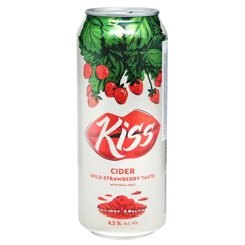 Сидр Kiss газований зі смаком суниці 4,5% 0,5л