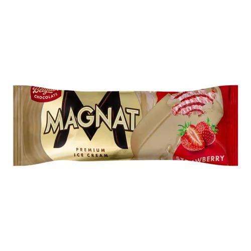 Морозиво 8% вершкове в білому шоколаді Strawberry Magnat м/у 75г