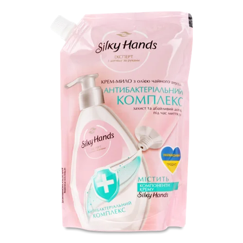 Крем-мило Антибактеріальний Комплекс Silky Hands, 460 мл