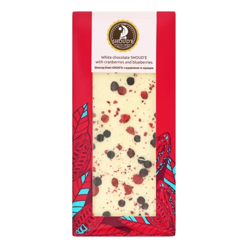 Шоколад білий з журавлиною та чорницею Shoud'e к/у 100г