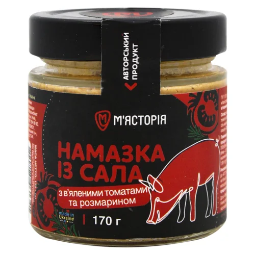 Намазка із сала М’ясторія з в'яленими томатами і розмарином 170г