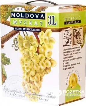 Вино Alianta Vin Мускат біле напівсолодке bag-in-box, 3л