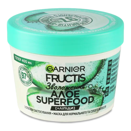Маска для Волосся Зволоження Алое Superfood Fructis Garnier, 4000мл