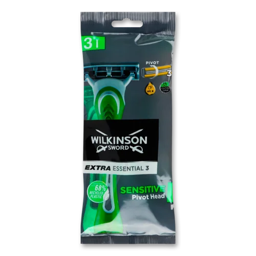 Станок Для Гоління Одноразовий Extra Essential 3 Sensitive Wilkinson Sword, 3 шт