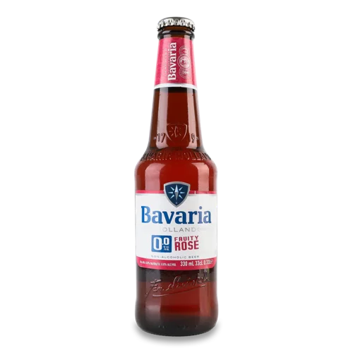 Безалкогольне Пиво Спеціальне Пастеризоване Fruity Rose Bavaria, 0.33л