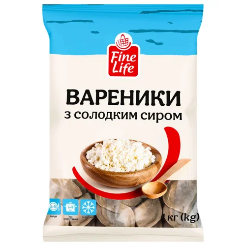 Вареники Fine Life з солодким сиром 1кг