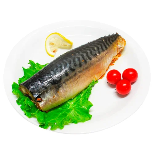 Скумбрія запечена з овочами