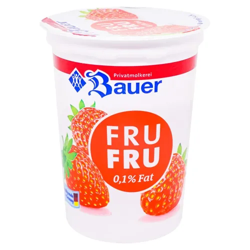 Десерт Bauer молочний Полуниця 0,1%, 500г