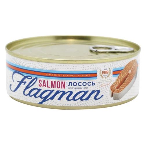 Лосось Flagman Норвезький натуральний 230г