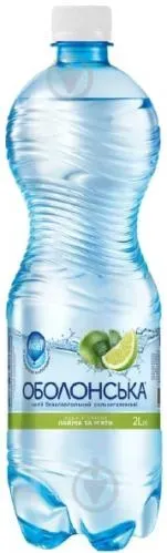 Напій 2л Оболонська зі смаком лайма та м'яти ПЕТ