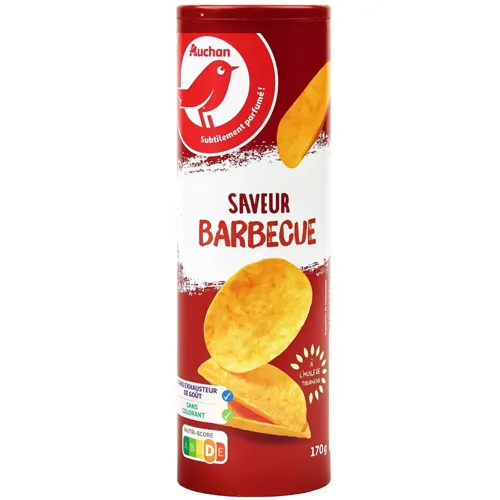 Чіпси Ашан Барбекю 170г