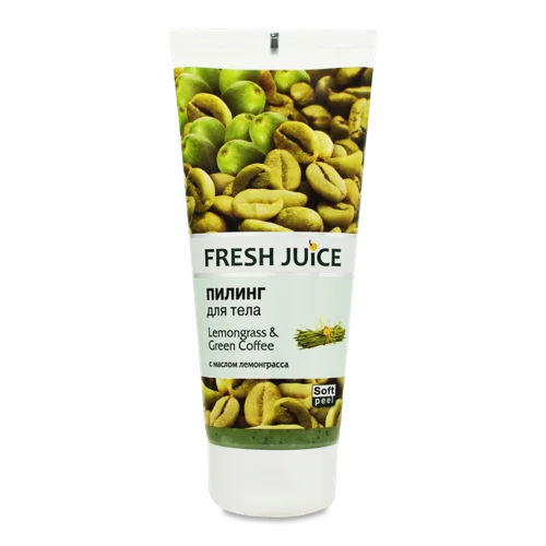 Пілінг Тіла Лемонграс і Зелений Кава Fresh Juice, Натуральний, 200мл