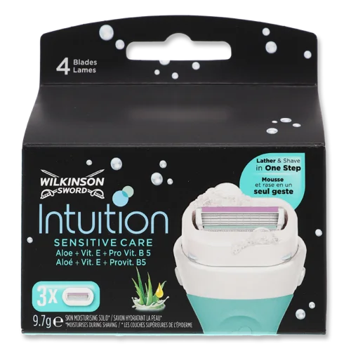 Жіноча Бритва Intuition Sensitive Care Wilkinson Sword, 1 шт + 3 картриджі, в/ґ