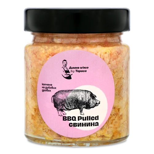 Свинина BBQ Pulled Димне М'ясо Від Тараса Гарячого Копчення, с/б, 200г