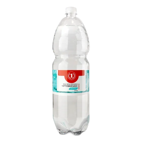 Вода Питна Слабогазована Оброблена Артезіанська ТМ '1', п/пл 2л