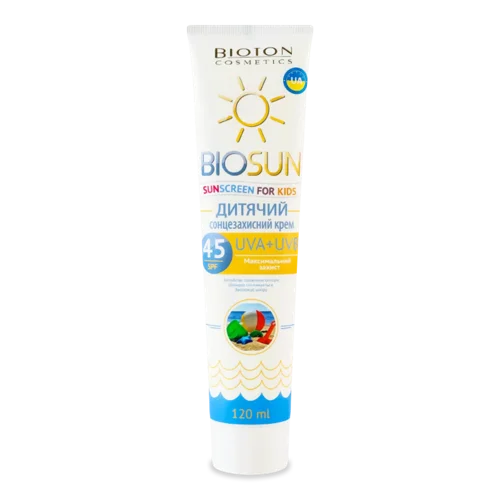 Крем Bioton сонцезахисний дитячий SPF 45
