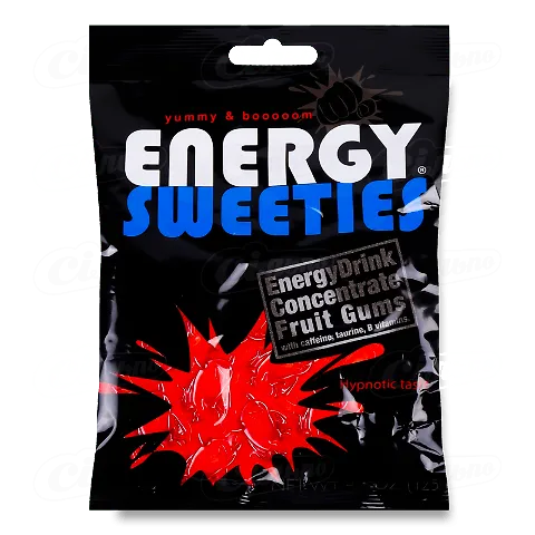 Цукерки EnergySweeties з енергетиком червоні, 125г