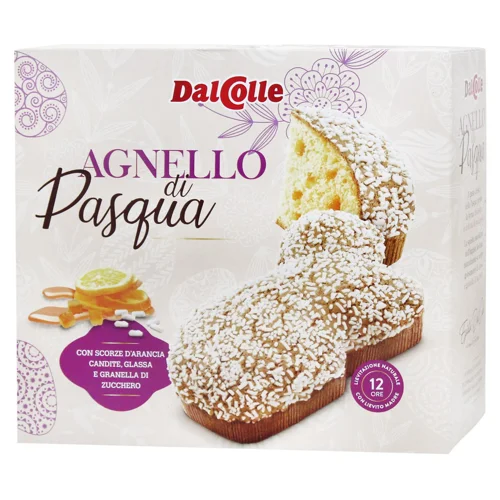 Панеттон Dal Colle Agnella di Pasqua з цукровою глазур'ю та апельсиновою цедрою 750г