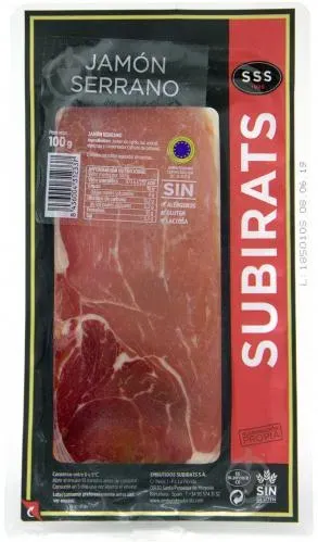 Хамон Subirats JAMON SERRANO GAS, нарізка, 100г